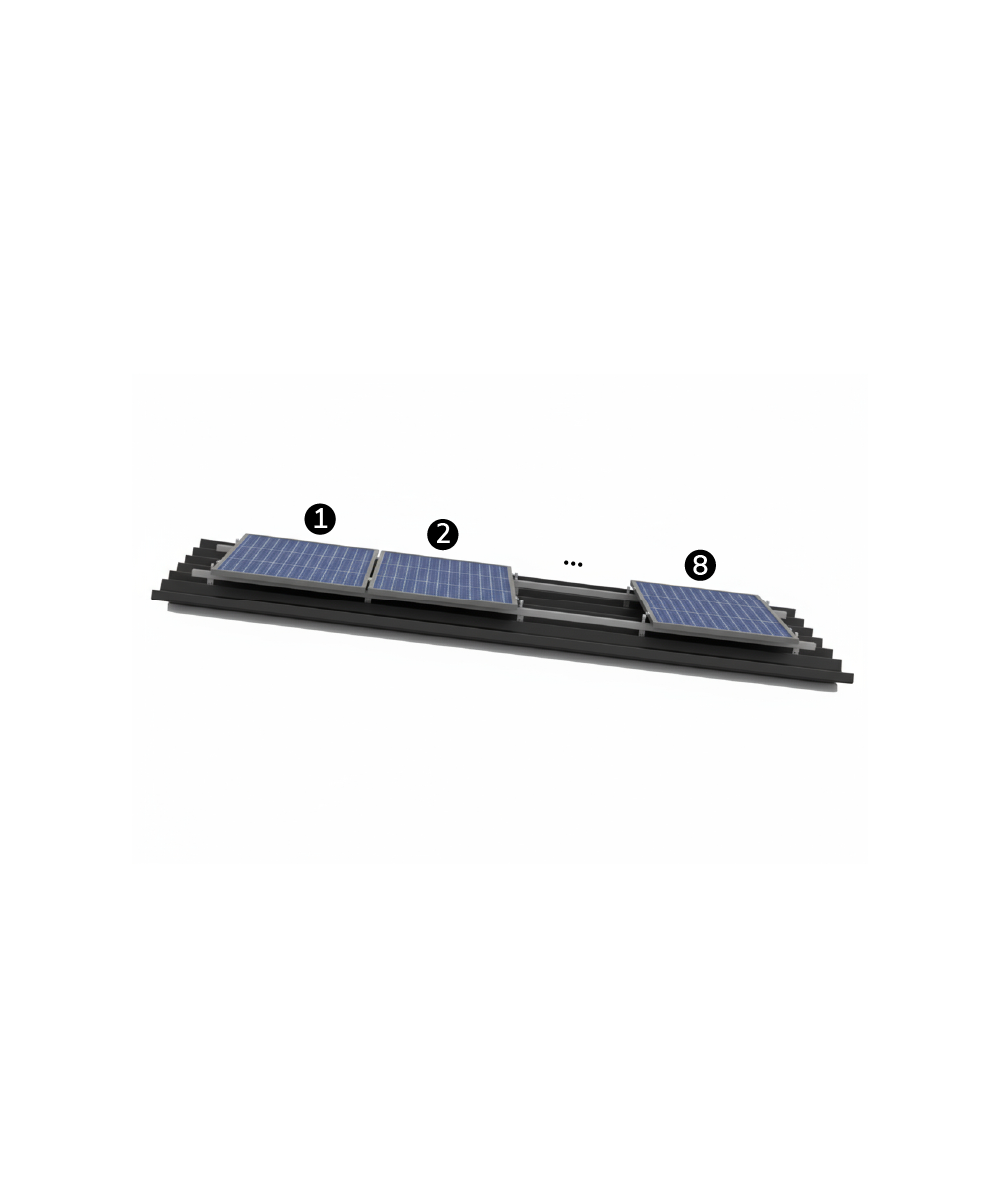 Estructura Coplanar 8 Paneles Techo Metalico - Imagen 2