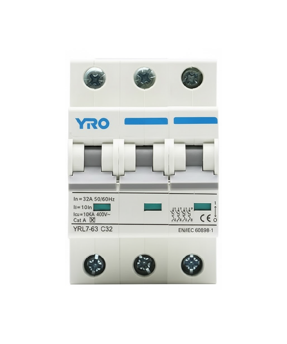 Interruptor Automático YRO YRL7-63 6kA 3P 80A 6kA 230/400V AC - Imagen 1