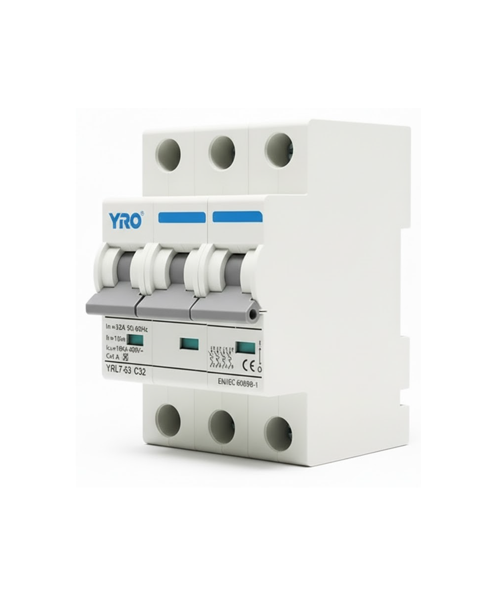 Interruptor Automático YRO YRL7-63 6kA 3P 80A 6kA 230/400V AC - Imagen 2