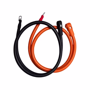 Par de cable de potencia inversor batería Alto Voltaje ( Terminal Ojal - Terminal AMPHENOL ) modelo B - Imagen 1